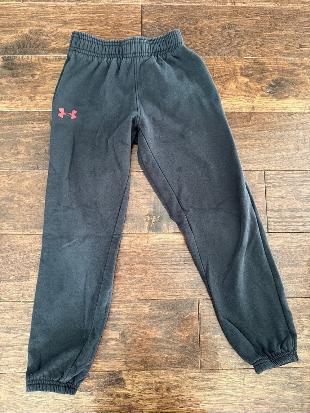 Under Armour Black Sweatpants with Pink Logo